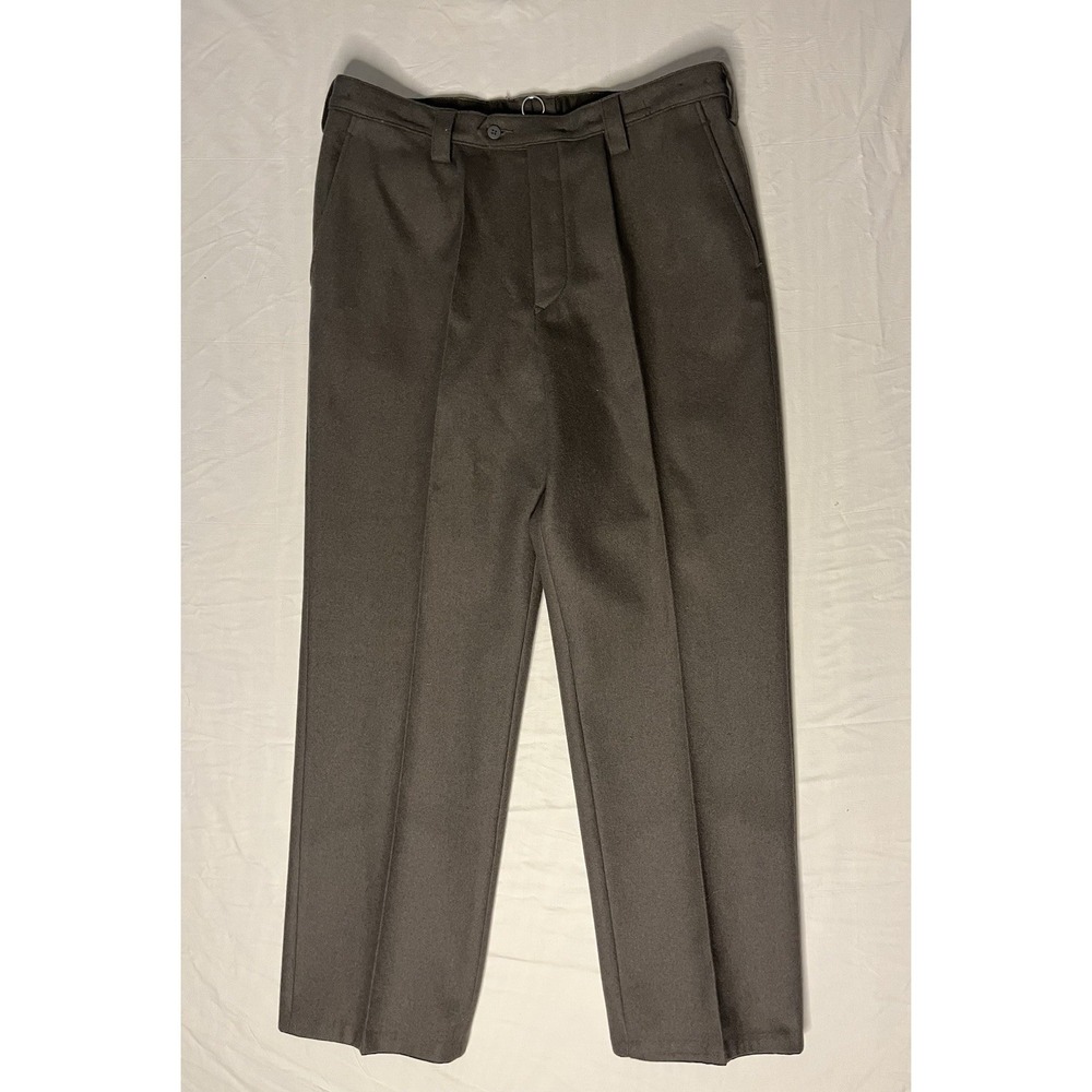 Strum German Military Wool Pants Men's Size 36x32 Gray Straight Pleated G52